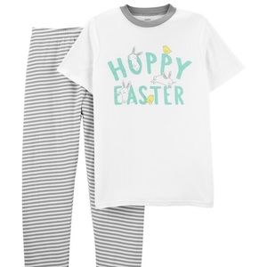 Carter’s Easter PJs 12M 12 Month Girl Boy neutral Toddler Baby Pajamas Jammies 2